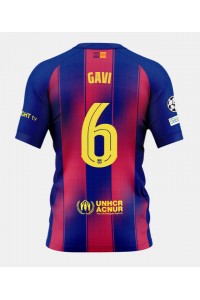 Barcelona Paez Gavi #6 Jalkapallovaatteet Kotipaita 2025-26 Lyhythihainen